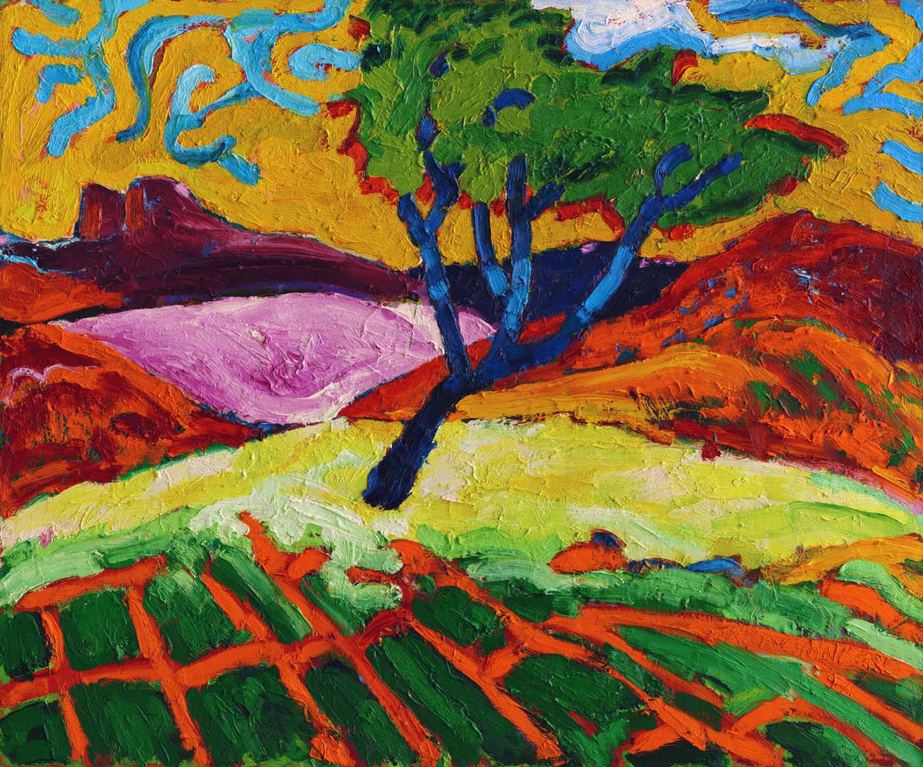 Gemälde: Landschaft bei Agdz - Ölgemälde von TM Rotschönberg